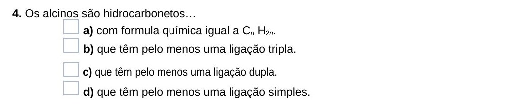 Ficha 32, questão 4 — Hidrocarbonetos