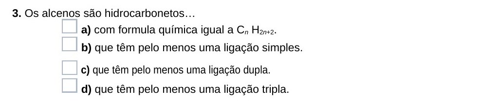 Ficha 32, questão 3 — Hidrocarbonetos